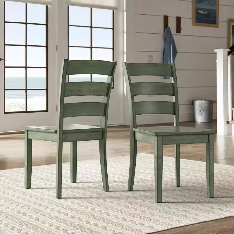 Lexington Ladder Back Wood Dining Chairs (Set of 2) - iNSPIREQ