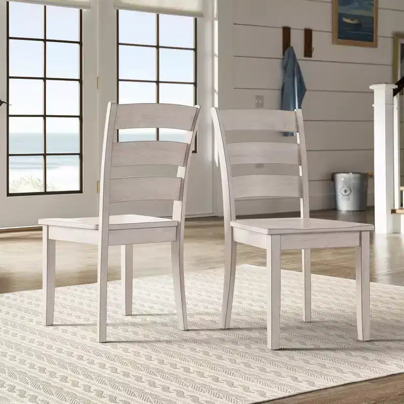 Lexington Ladder Back Wood Dining Chairs (Set of 2) - iNSPIREQ