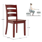 Lexington Ladder Back Wood Dining Chairs (Set of 2) - iNSPIREQ