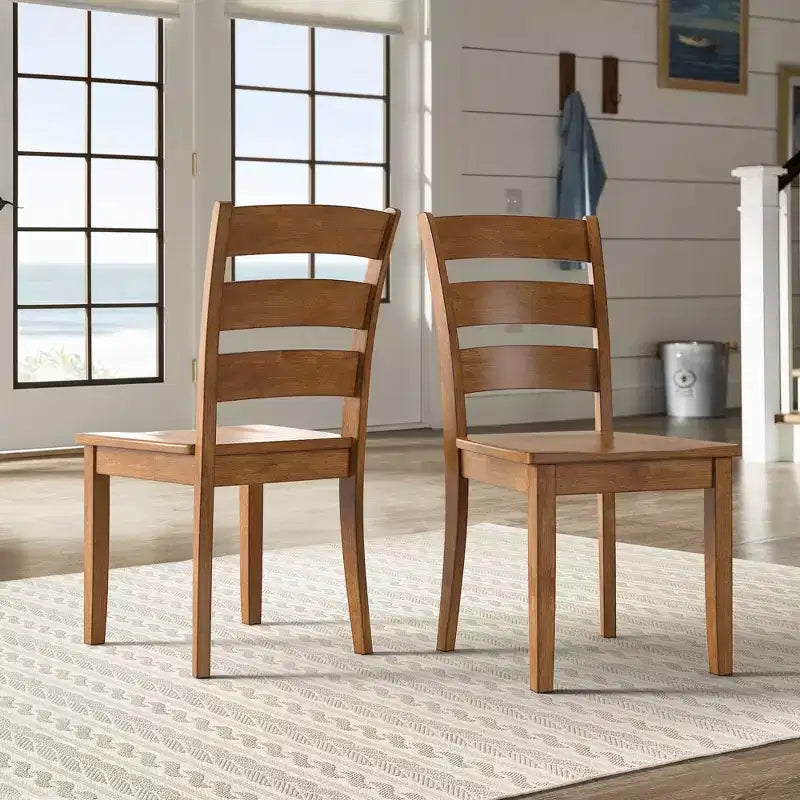 Lexington Ladder Back Wood Dining Chairs (Set of 2) - iNSPIREQ