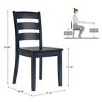 Lexington Ladder Back Wood Dining Chairs (Set of 2) - iNSPIREQ