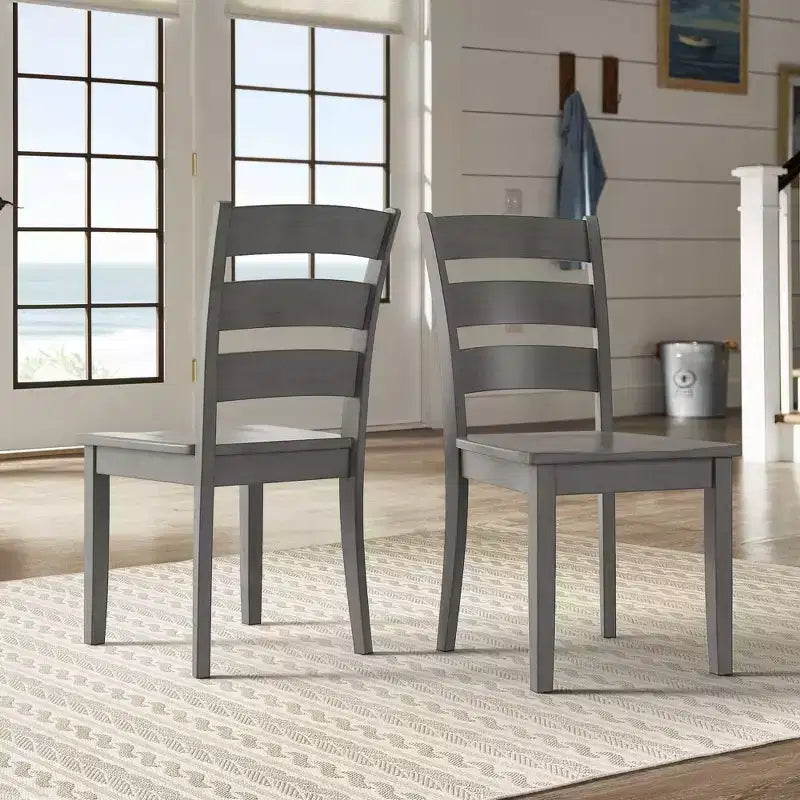 Lexington Ladder Back Wood Dining Chairs (Set of 2) - iNSPIREQ