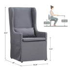 Walton Park Slipcovered Wingback Parson Chair - iNSPIREQ
