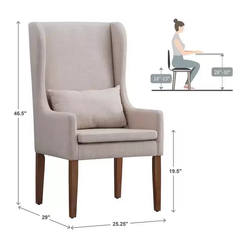Walton Park Slipcovered Wingback Parson Chair - iNSPIREQ
