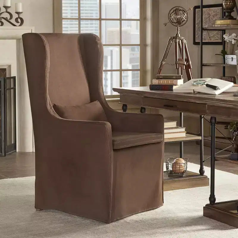 Walton Park Slipcovered Wingback Parson Chair - iNSPIREQ