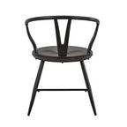 Norfolk Wishbone Back Metal Side Chair with Wood Seat (Set of 2) - iNSPIREQ