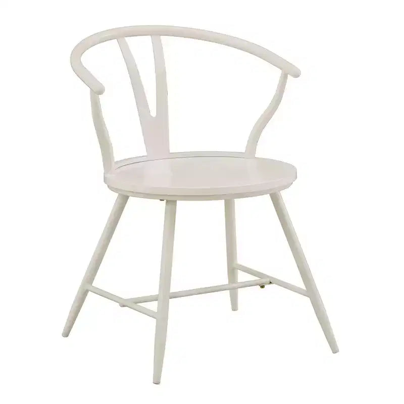 Norfolk Wishbone Back Metal Side Chair with Wood Seat (Set of 2) - iNSPIREQ