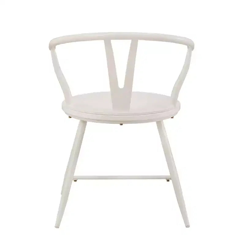 Norfolk Wishbone Back Metal Side Chair with Wood Seat (Set of 2) - iNSPIREQ