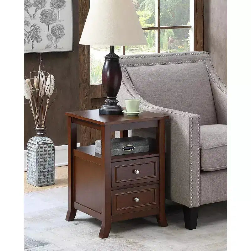HomeStock Rectangle Wood Table Top End Table 1 -piece