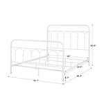 Caledonia Casted Knot Metal Queen Bed - Antique White - iNSPIRE Q