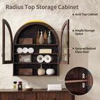 Arched Bathroom Wall Cabinet with Drawer, 28 Modern Medicine Cabinet with Adjustable Shelves, Over-Toilet Storage