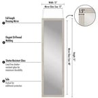 Americanflat 15x51 Over The Door Mirror - Hanging Full Length Mirrors with Engineered Wood - Modern Mirror for Bedroom - Mirrors for Wall Display