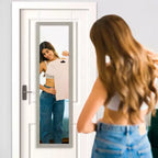 Americanflat 15x51 Over The Door Mirror - Hanging Full Length Mirrors with Engineered Wood - Modern Mirror for Bedroom - Mirrors for Wall Display
