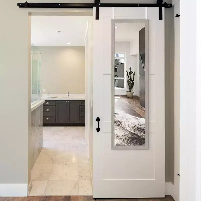 Americanflat 15x51 Over The Door Mirror - Hanging Full Length Mirrors with Engineered Wood - Modern Mirror for Bedroom - Mirrors for Wall Display