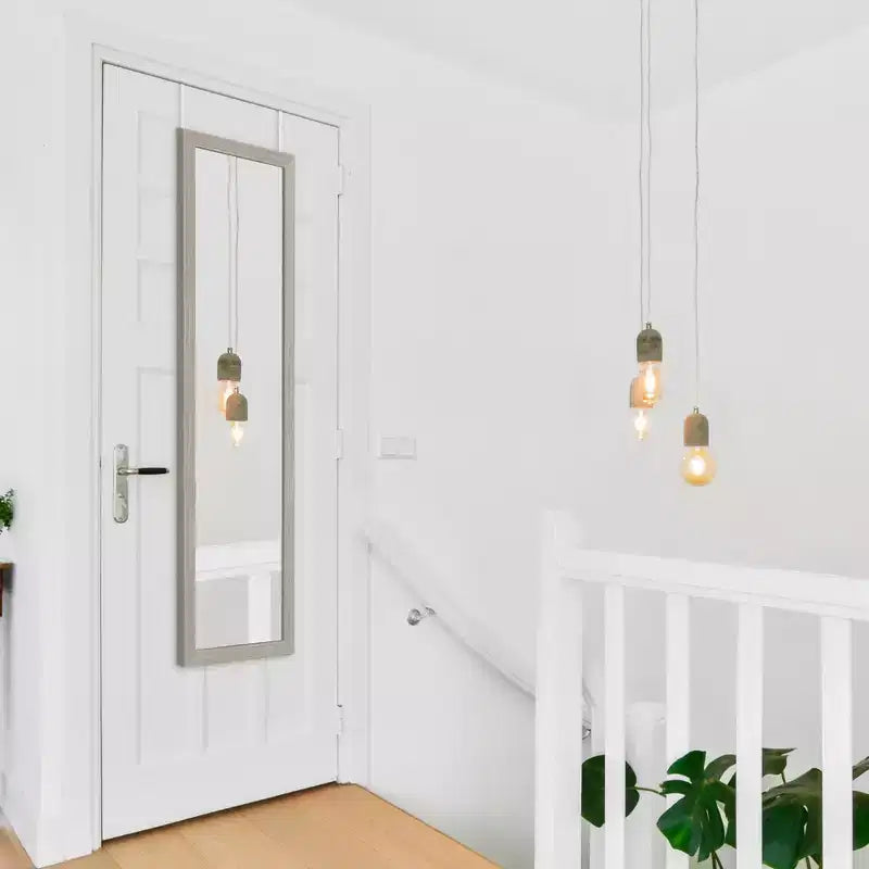 Americanflat 15x51 Over The Door Mirror - Hanging Full Length Mirrors with Engineered Wood - Modern Mirror for Bedroom - Mirrors for Wall Display