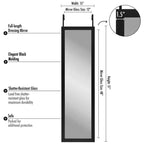 Americanflat 15x51 Over The Door Mirror - Hanging Full Length Mirrors with Engineered Wood - Modern Mirror for Living Room - Mirrors for Wall Display