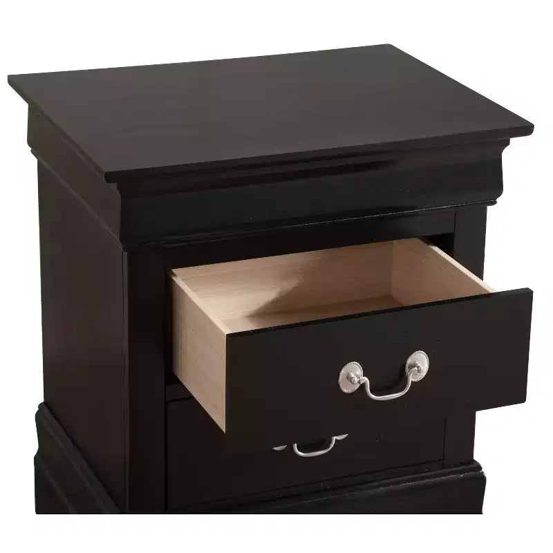 HomeStock Rectangle Wood Nighstand For Living Room and Bedroom