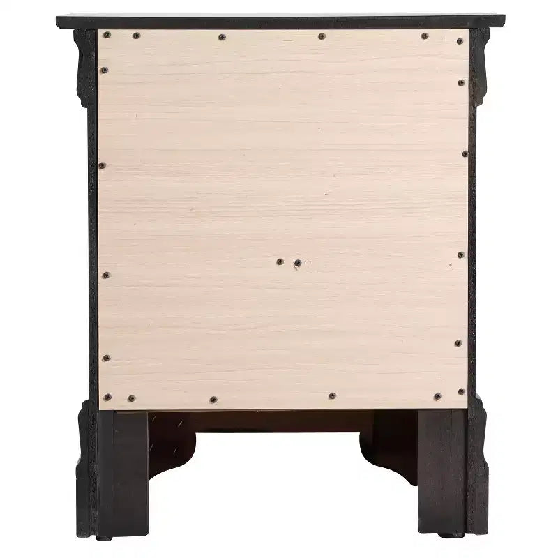HomeStock Rectangle Wood Nighstand For Living Room and Bedroom