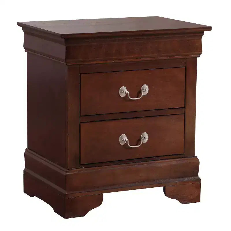 HomeStock Rectangle Wood Nighstand For Living Room and Bedroom