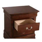HomeStock Rectangle Wood Nighstand For Living Room and Bedroom