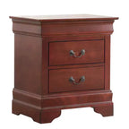 HomeStock Rectangle Wood Nighstand For Living Room and Bedroom