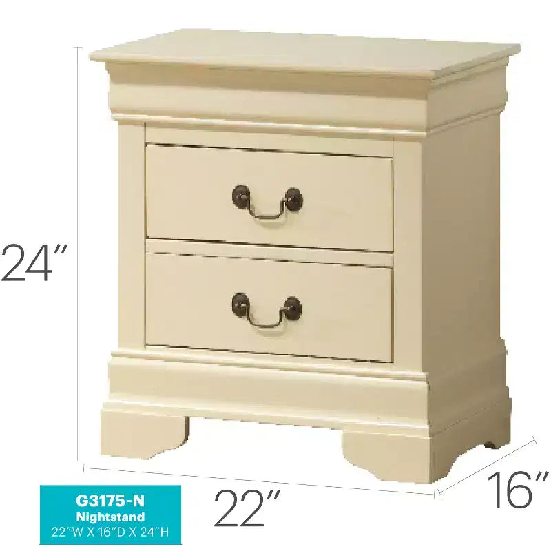 HomeStock Rectangle Wood Nighstand For Living Room and Bedroom