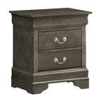 HomeStock Rectangle Wood Nighstand For Living Room and Bedroom