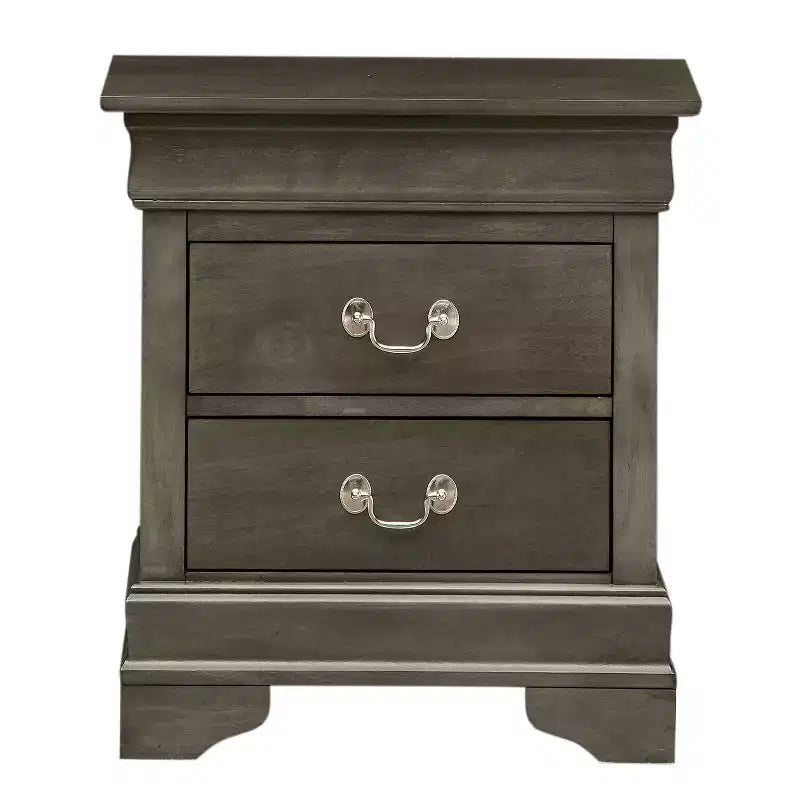 HomeStock Rectangle Wood Nighstand For Living Room and Bedroom