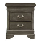 HomeStock Rectangle Wood Nighstand For Living Room and Bedroom