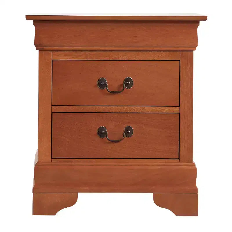 HomeStock Rectangle Wood Nighstand For Living Room and Bedroom