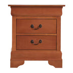 HomeStock Rectangle Wood Nighstand For Living Room and Bedroom