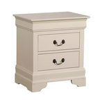 HomeStock Rectangle Wood Nighstand For Living Room and Bedroom