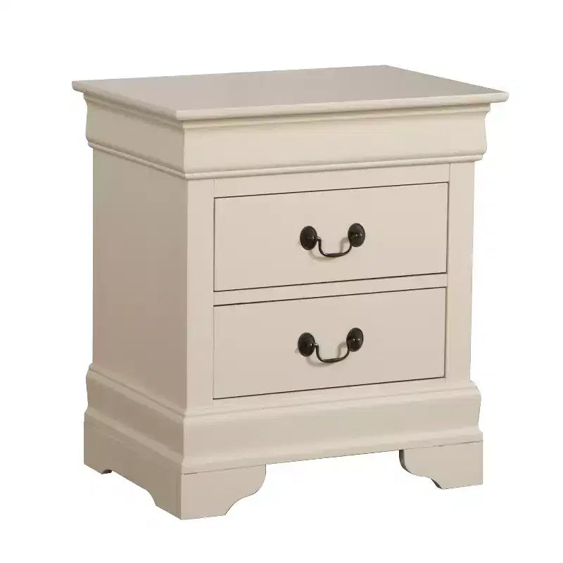 HomeStock Rectangle Wood Nighstand For Living Room and Bedroom