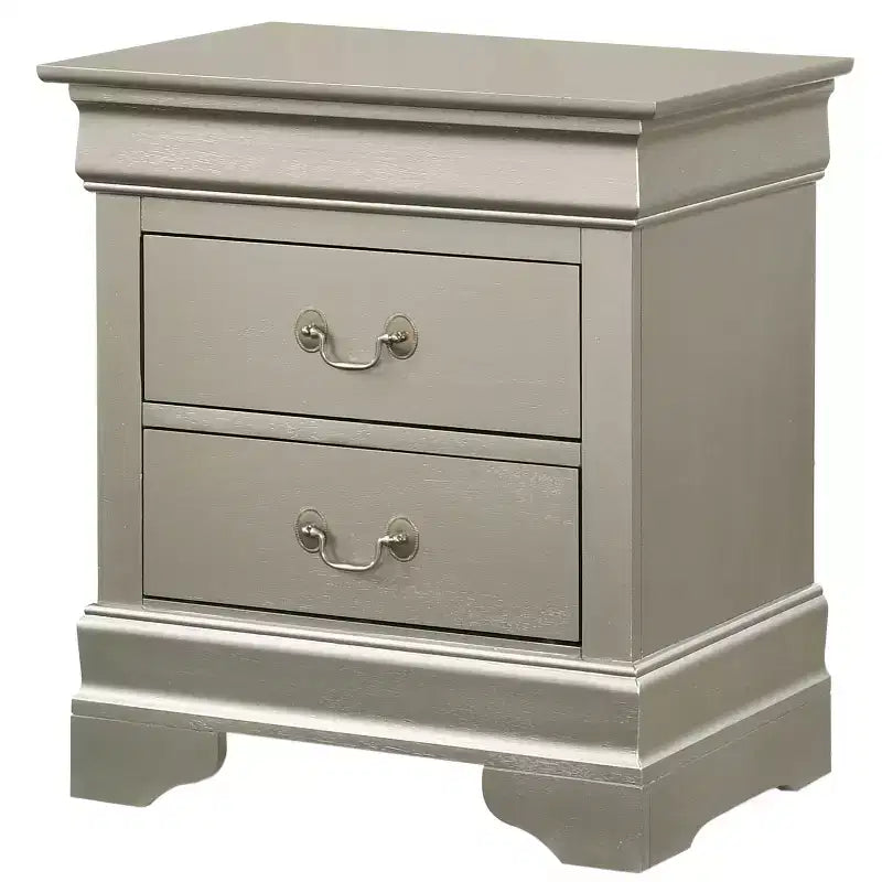HomeStock Rectangle Wood Nighstand For Living Room and Bedroom