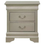 HomeStock Rectangle Wood Nighstand For Living Room and Bedroom