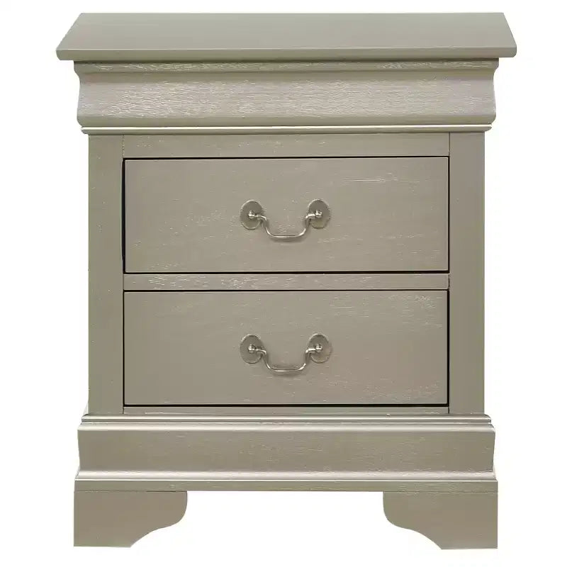 HomeStock Rectangle Wood Nighstand For Living Room and Bedroom