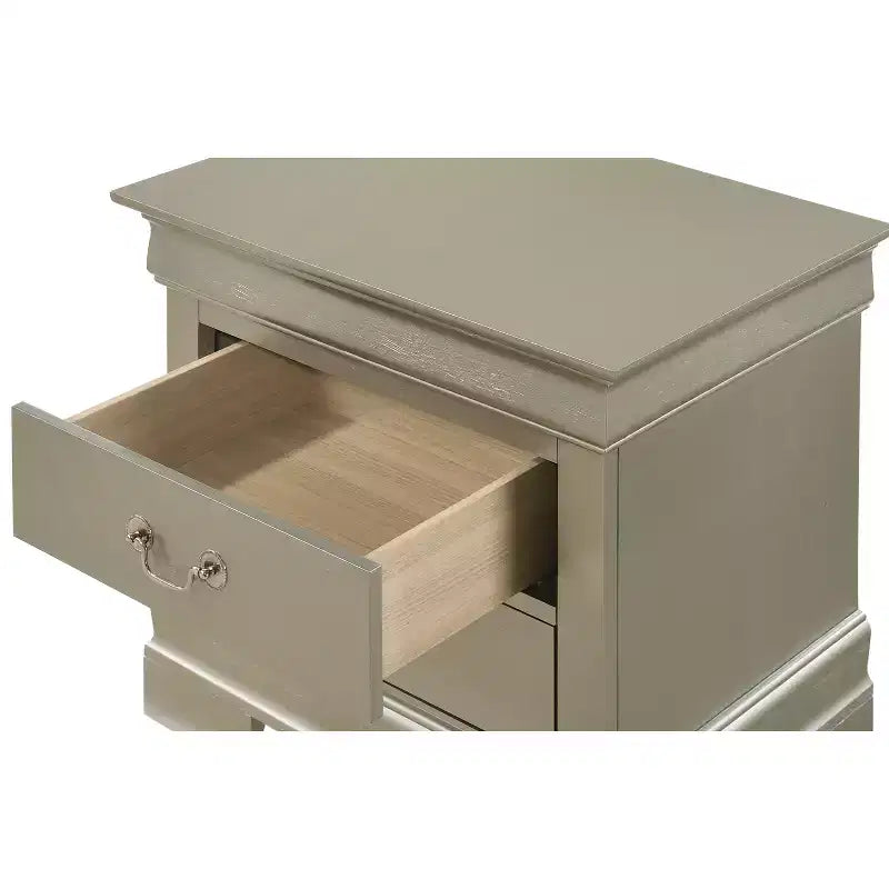HomeStock Rectangle Wood Nighstand For Living Room and Bedroom