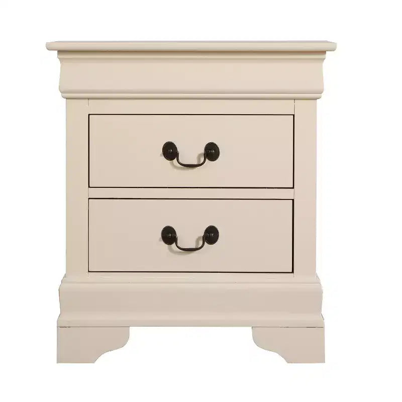 HomeStock Rectangle Wood Nighstand For Living Room and Bedroom