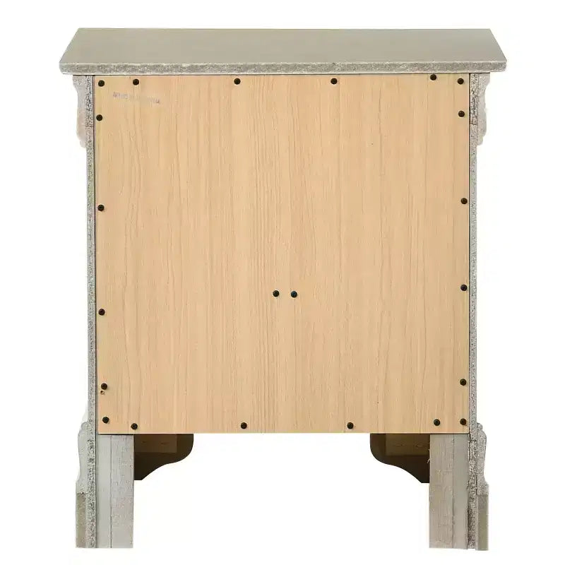 HomeStock Rectangle Wood Nighstand For Living Room and Bedroom