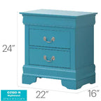 HomeStock Rectangle Wood Nighstand For Living Room and Bedroom