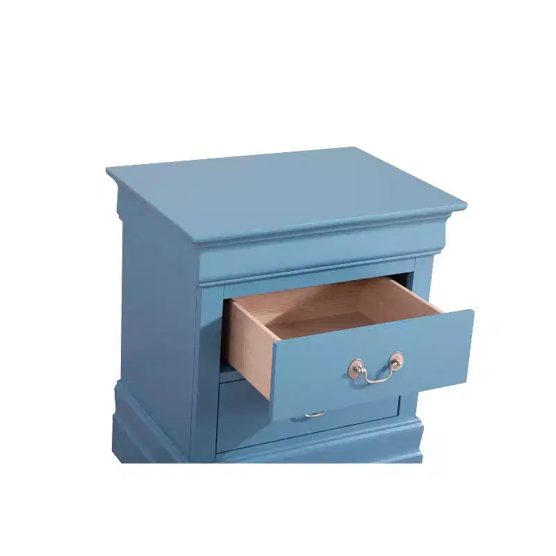 HomeStock Rectangle Wood Nighstand For Living Room and Bedroom