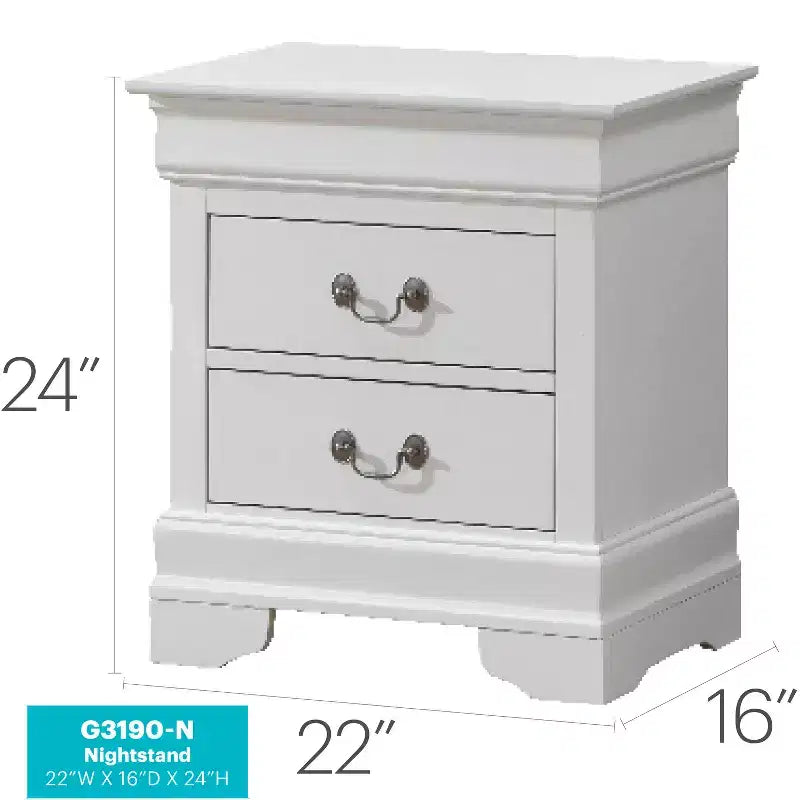 HomeStock Rectangle Wood Nighstand For Living Room and Bedroom