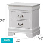 HomeStock Rectangle Wood Nighstand For Living Room and Bedroom