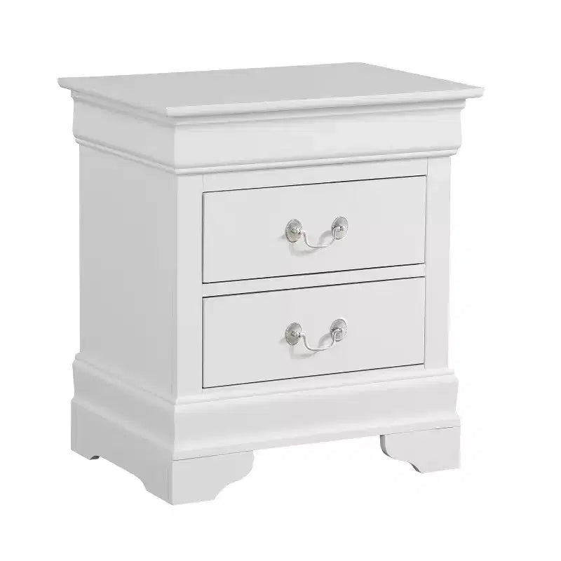 HomeStock Rectangle Wood Nighstand For Living Room and Bedroom