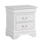 HomeStock Rectangle Wood Nighstand For Living Room and Bedroom