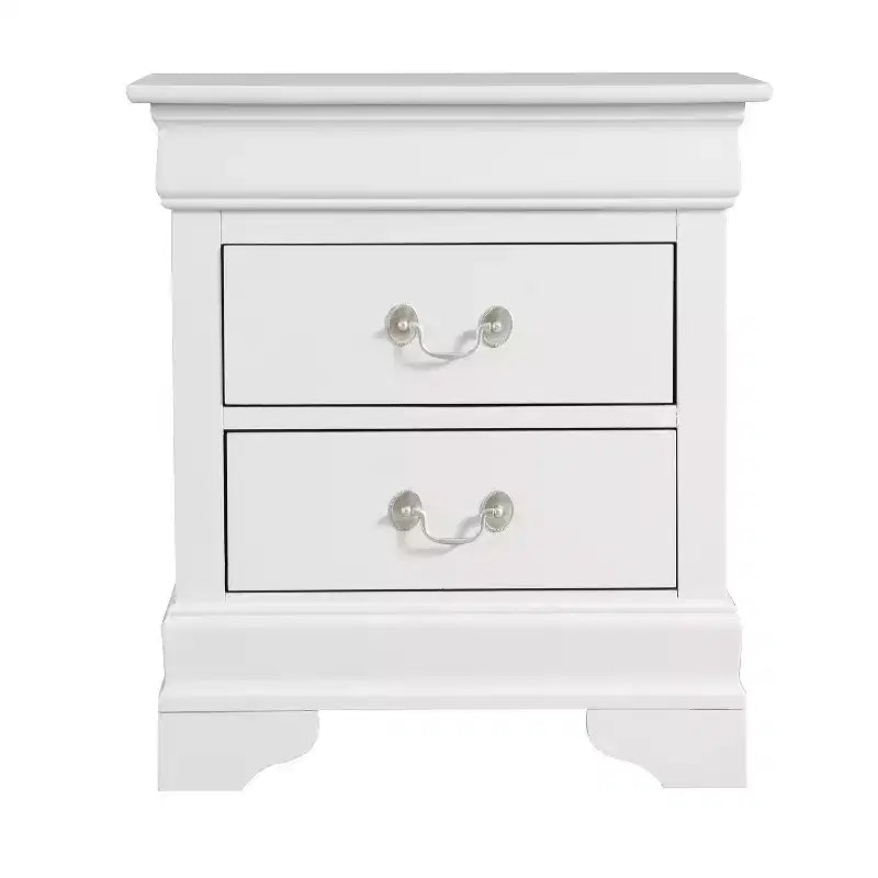HomeStock Rectangle Wood Nighstand For Living Room and Bedroom