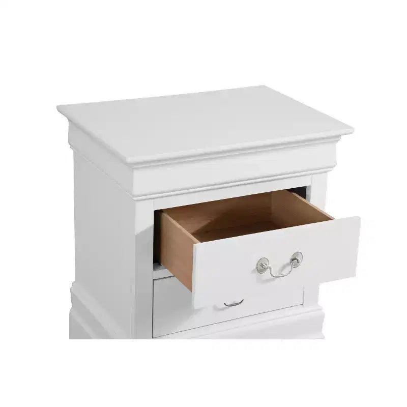 HomeStock Rectangle Wood Nighstand For Living Room and Bedroom