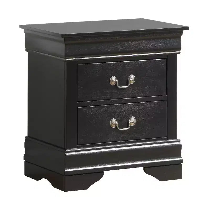 HomeStock Rectangle Wood Nighstand For Living Room and Bedroom