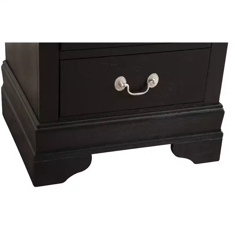 HomeStock Rectangle Wood Nighstand For Living Room and Bedroom