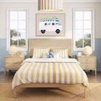 Elio/Rattan 2 Drawer Nightstand